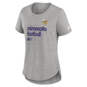 Minnesota vikings nike womens fashion tri blend t shirt Heather gray S