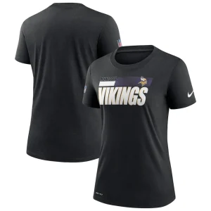 Minnesota vikings nike womens impact legend sideline performance t shirt Black