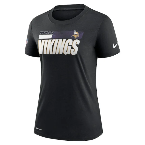 Minnesota vikings nike womens impact legend sideline performance t shirt Black S