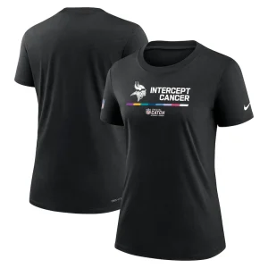 Minnesota vikings nike womens nfl crucial catch performance t shirt Black