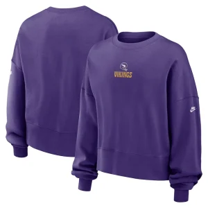 Minnesota vikings nike womens oversized rewind pullover sweatshirt Purple