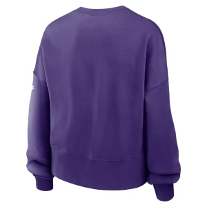 Minnesota vikings nike womens oversized rewind pullover sweatshirt Purple M
