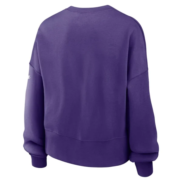Minnesota vikings nike womens oversized rewind pullover sweatshirt Purple M
