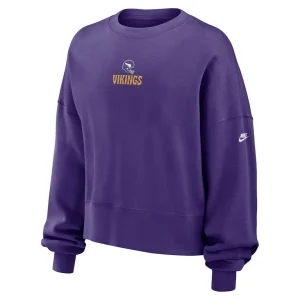 Minnesota vikings nike womens oversized rewind pullover sweatshirt Purple S