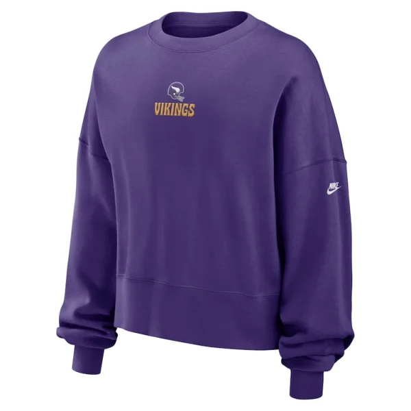 Minnesota vikings nike womens oversized rewind pullover sweatshirt Purple S