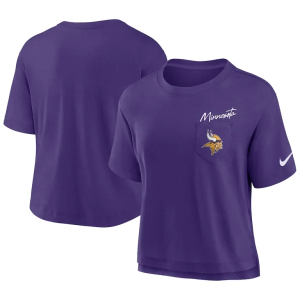 Minnesota vikings nike womens performance pocket t shirt Court purple