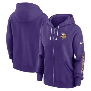 Minnesota vikings nike womens phoenix hoodie full zip sweatshirt Purple