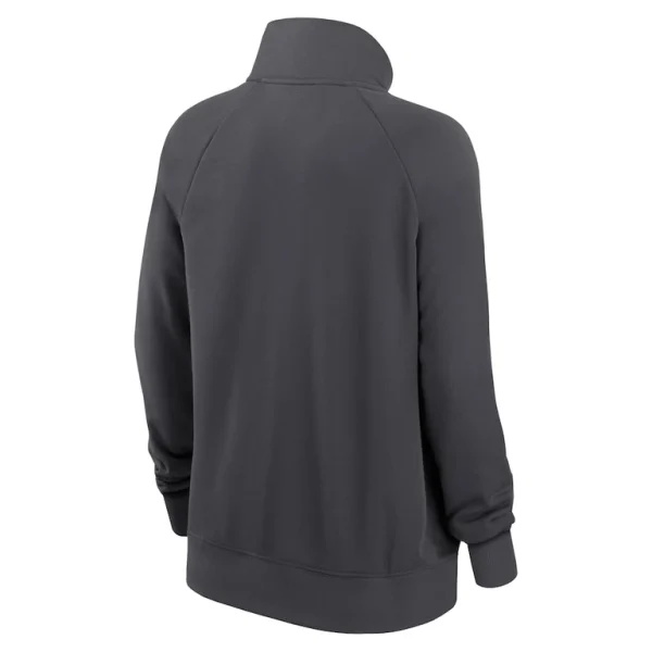Minnesota vikings nike womens premium raglan performance half zip sweatshirt Charcoal M