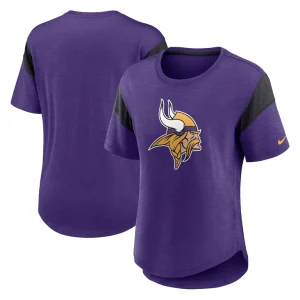Minnesota vikings nike womens primary logo fashion top Heather purple