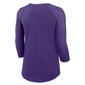 Minnesota vikings nike womens raglan 34 sleeve t shirt Purple M