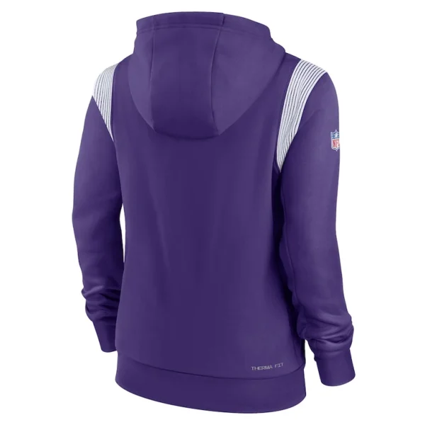 Minnesota vikings nike womens sideline stack performance pullover hoodie Purple M