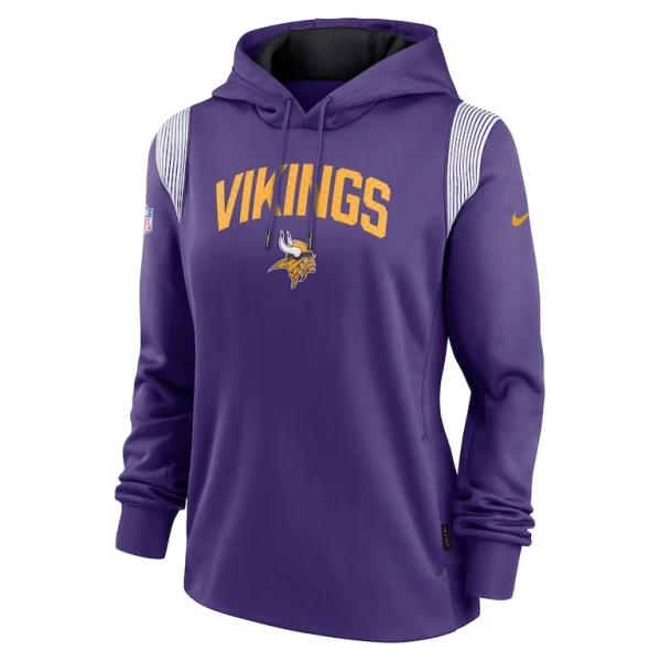Minnesota vikings nike womens sideline stack performance pullover hoodie Purple S