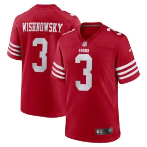 Mitch wishnowsky san francisco 49ers nike game jersey Scarlet