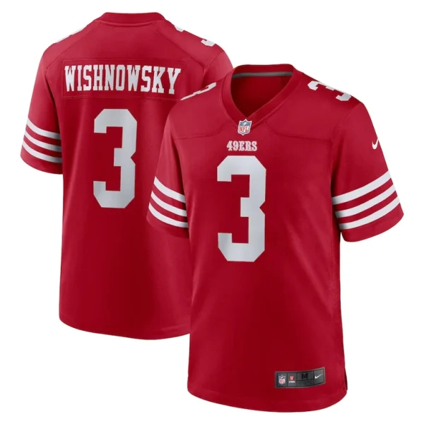 Mitch wishnowsky san francisco 49ers nike game jersey Scarlet