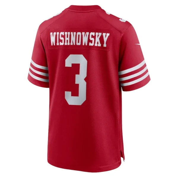 Mitch wishnowsky san francisco 49ers nike game jersey Scarlet L