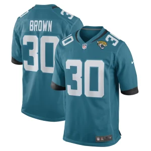 Montaric brown jacksonville jaguars nike game player jersey Teal