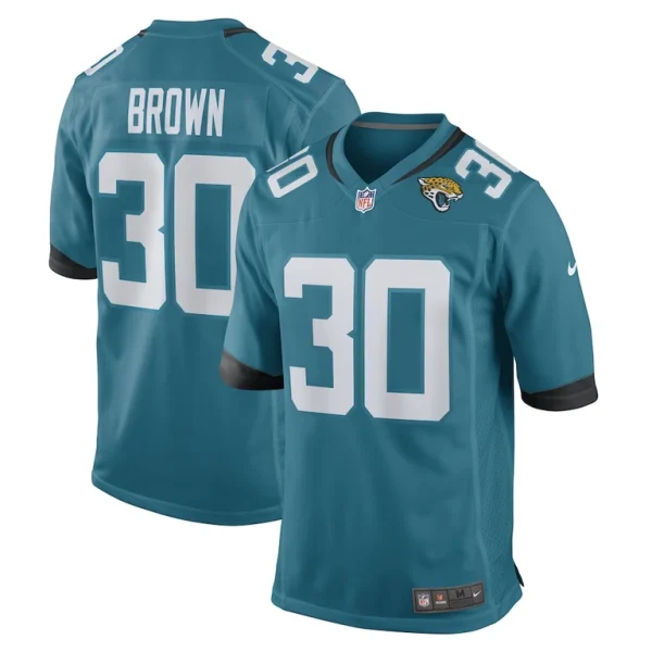 Montaric brown jacksonville jaguars nike game player jersey Teal