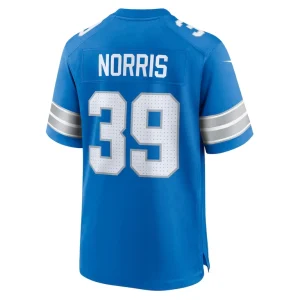 Morice norris detroit lions nike game jersey Blue L