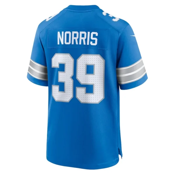 Morice norris detroit lions nike game jersey Blue L
