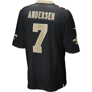 Morten andersen new orleans saints nike game retired player jersey Black L