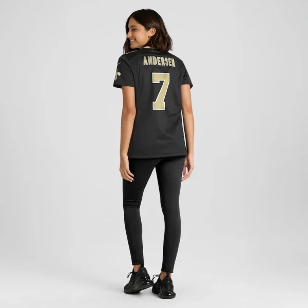 Morten andersen new orleans saints nike womens game retired player jersey Black 2XL