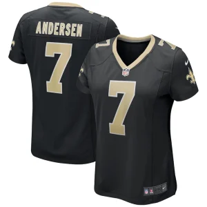 Morten andersen new orleans saints nike womens game retired player jersey Black