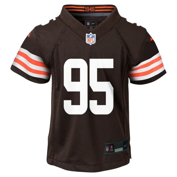 Myles garrett cleveland browns nike toddler game jersey Brown 3T