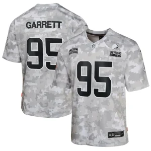 Myles garrett cleveland browns nike youth 2024 salute to service game jersey Arctic camo