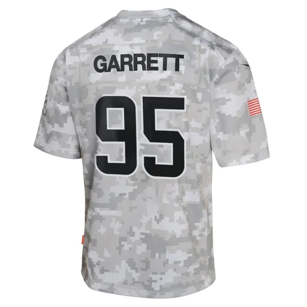 Myles garrett cleveland browns nike youth 2024 salute to service game jersey Arctic camo Yth L