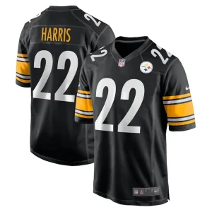 Najee harris pittsburgh steelers nike game jersey Black