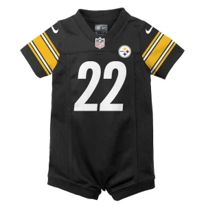 Najee harris pittsburgh steelers nike newborn infant game romper jersey Black 6 9 MO