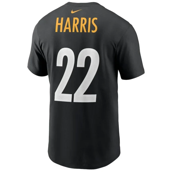 Najee harris pittsburgh steelers nike player name number t shirt Black L