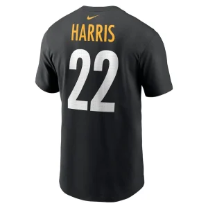 Najee harris pittsburgh steelers nike player name number t shirt Black L