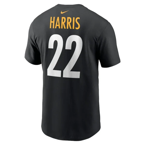 Najee harris pittsburgh steelers nike player name number t shirt Black L