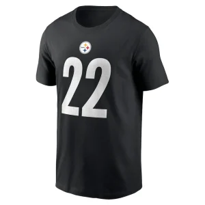 Najee harris pittsburgh steelers nike player name number t shirt Black M