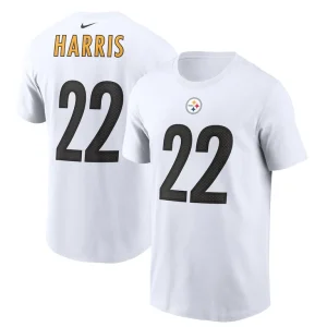 Najee harris pittsburgh steelers nike player name number t shirt White