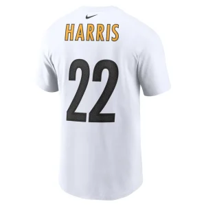 Najee harris pittsburgh steelers nike player name number t shirt White L