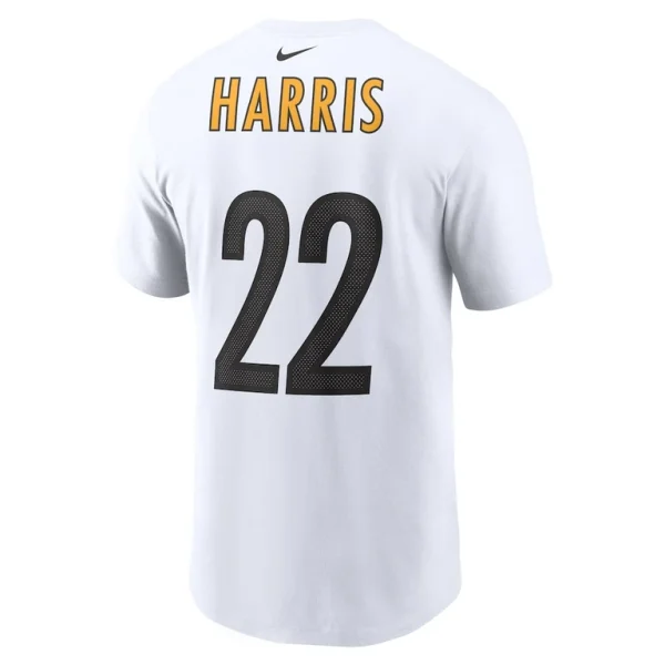 Najee harris pittsburgh steelers nike player name number t shirt White L