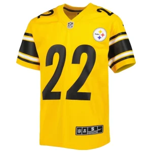 Najee harris pittsburgh steelers nike youth inverted game jersey Gold Yth M