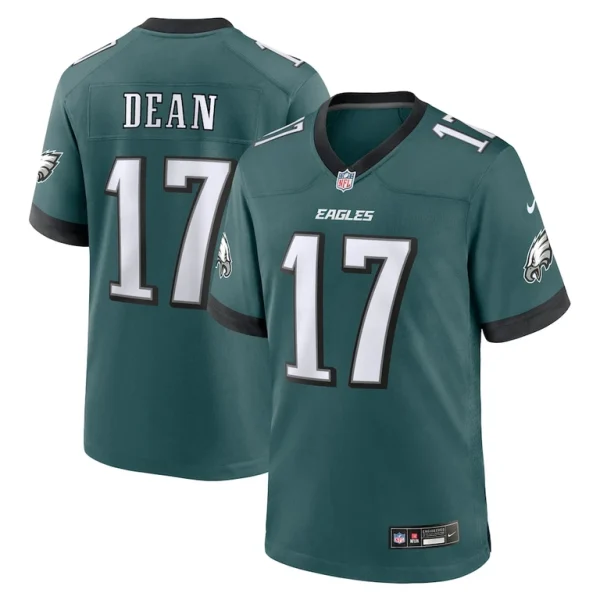 Nakobe dean philadelphia eagles nike team game jersey Midnight green