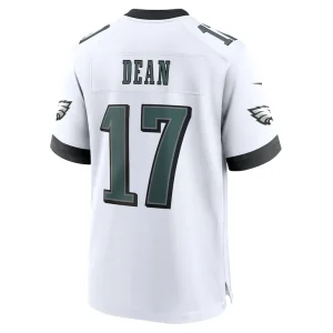 Nakobe dean philadelphia eagles nike white game jersey White L
