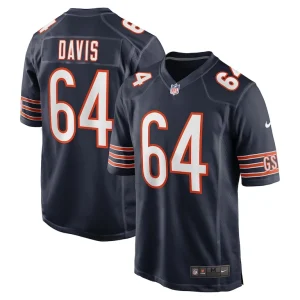 Nate davis chicago bears nike game jersey Navy