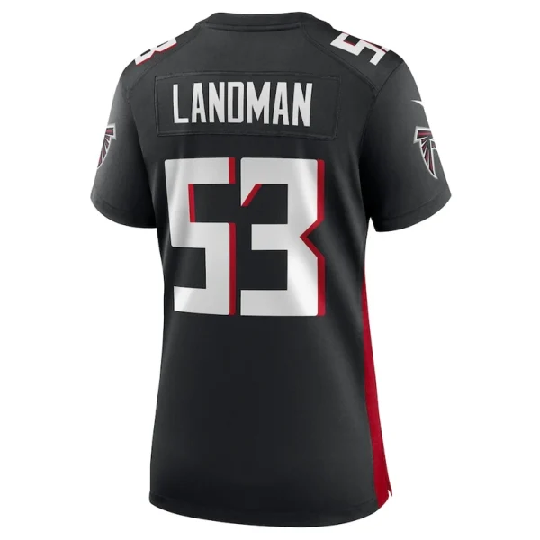 Nate landman atlanta falcons nike womens team game jersey Black L