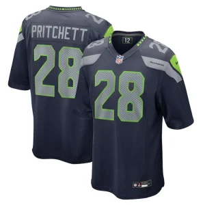 Nehemiah pritchett seattle seahawks nike game jersey College navy