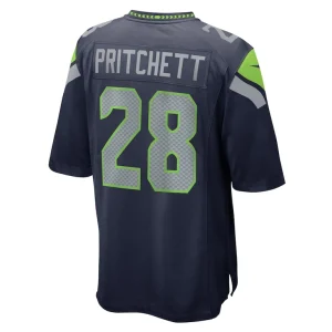 Nehemiah pritchett seattle seahawks nike game jersey College navy L