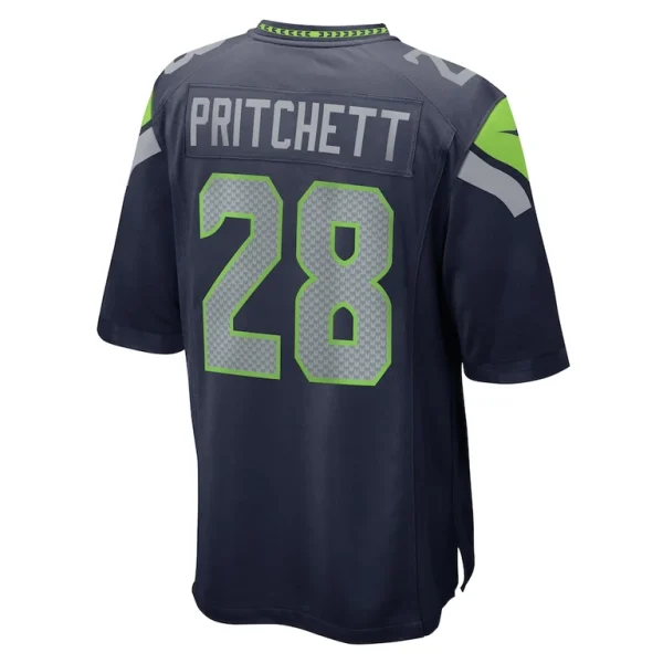Nehemiah pritchett seattle seahawks nike game jersey College navy L