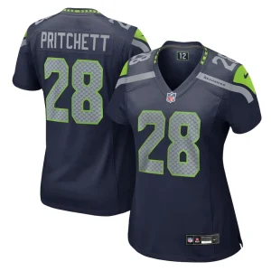 Nehemiah pritchett seattle seahawks nike womens team game jersey College navy