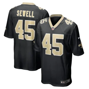 Nephi sewell new orleans saints nike game player jersey Black