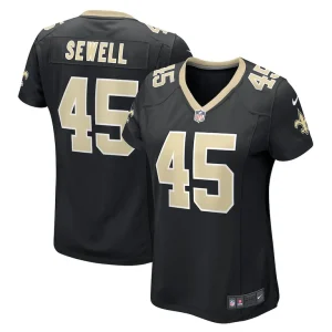 Nephi sewell new orleans saints nike womens game player jersey Black