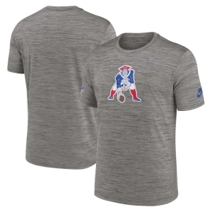 New england patriots nike 2023 sideline alternate logo performance t shirt Heather charcoal
